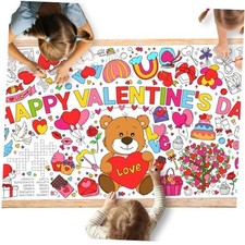Valentine's Day Activity Poster - 31.5 x 72 Inches, Happy Valentine's Day