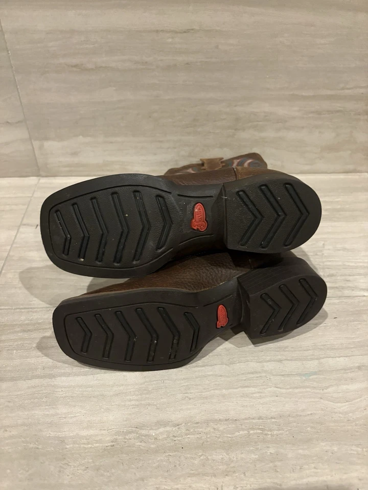 Botas vaqueras Justin marrón de cuero para mujer punta cuadrada talla 7 B Foto 4 de 4