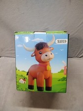 6FT Highland Cow Inflatables Christmas Spring, Farm Ranch Blow up Animals Cut...
