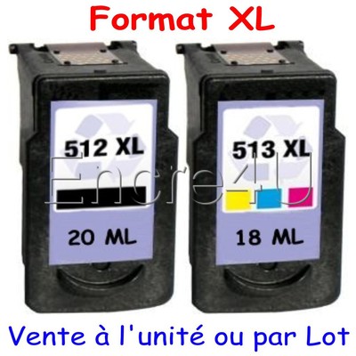 Lot De Cartouches D'Encre Compatibles Pour Imprimante Canon MP252 (PG512 XL + CL513 XL) - Multicolor