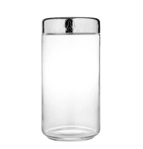 Barattolo Cucina Alessi Dressed MW21/150 in Vetro 150 cl Tappo Acciaio Inox, fotografia 7 di 7