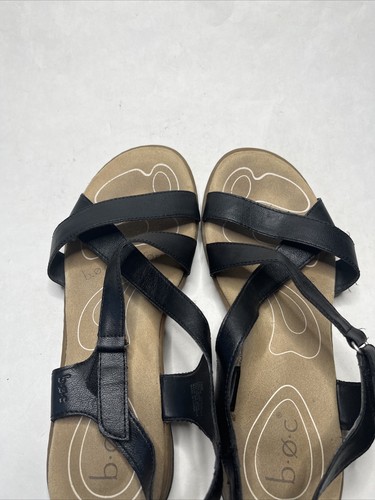 BOC Camelia Z40709 Women's Black Leather Adjustable Strappy Sandal Size US 10M - Foto 7 di 9