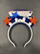 Flashing LED 4th of July PATRIOTIC Party ACCESSORY headband
