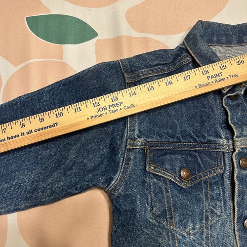 VIINTAGE Levi's Orange Tab Trucker Jacket Youth 6 Blue Denim Little Levi's - Picture 8 of 14