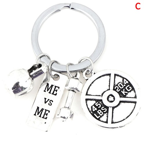 Fashion Barbell Dumbbell Fitness Gym Keychain Pendant Keyrings Sport Accesso.R2 - Picture 10 of 11