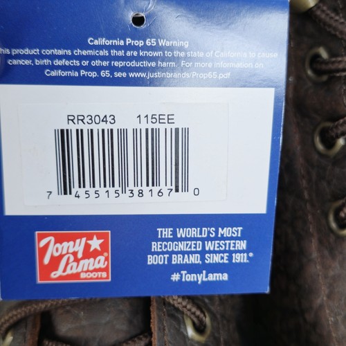 TONY LAMA JUNCTION LACER 8-INCH MENS US 11.5EE STEEL TOE WATERPROOF WORK BOOTS - Picture 17 of 24