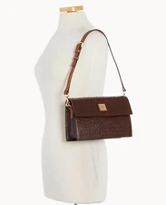 Dooney & Bourke Ostrich East West Flap Shoulder Bag