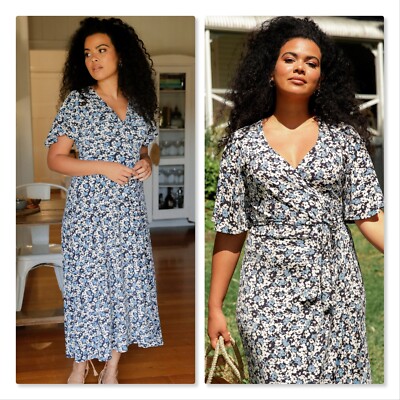 [ LEINA & FLEUR ] Womens Shelly Dress in Jamila Print RRP$279 | Size AU 16