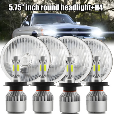 5.75'' Round LED Headlights Hi/Lo for Mercury Cougar 1967-76 Monterey Comet 4PCS