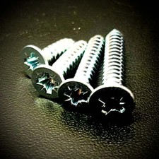 No. 14 6.3mm Pozi Countersunk Self Tapping Screws AB Zinc BZP