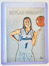 Skylar Diggins Platinum Plated Artist Signed "Miss Indiana" Trading Card 1/1