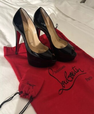 christian louboutin heels 35 Lady Peep 150 Platform-Black | eBay