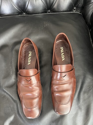 brown prada shoes