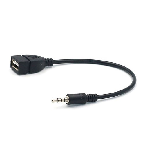 3.5mm male AUX audio plug jack to USB 2.0 female converter cable for car MP3 - Picture 14 of 19