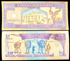 SOMALILAND 10 SHILLINGS Year 1996 Banknote World Paper Money UNC Currency Bill