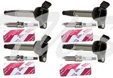 Set 4 Ignition Coil + 4 Genuine Toyota Spark Plug 2009-2020 Toyota Corolla 1.8L