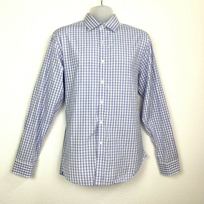 Download Michael Kors Men's Shirt Periwinkle Blue White Check 15.5 ...