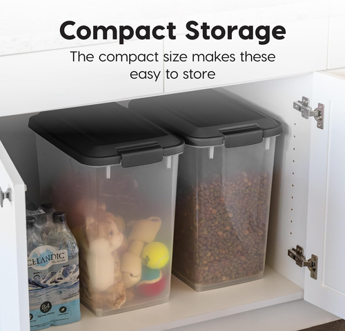 USA Dog Food Storage Container, 2 Pack, up to 30 Lbs Each, Airtight Seal for Fre - Picture 8 of 8