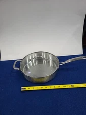 Calphalon 5003 3 Quart Saute Pan With Lid Stainless Steel Helper Handle 