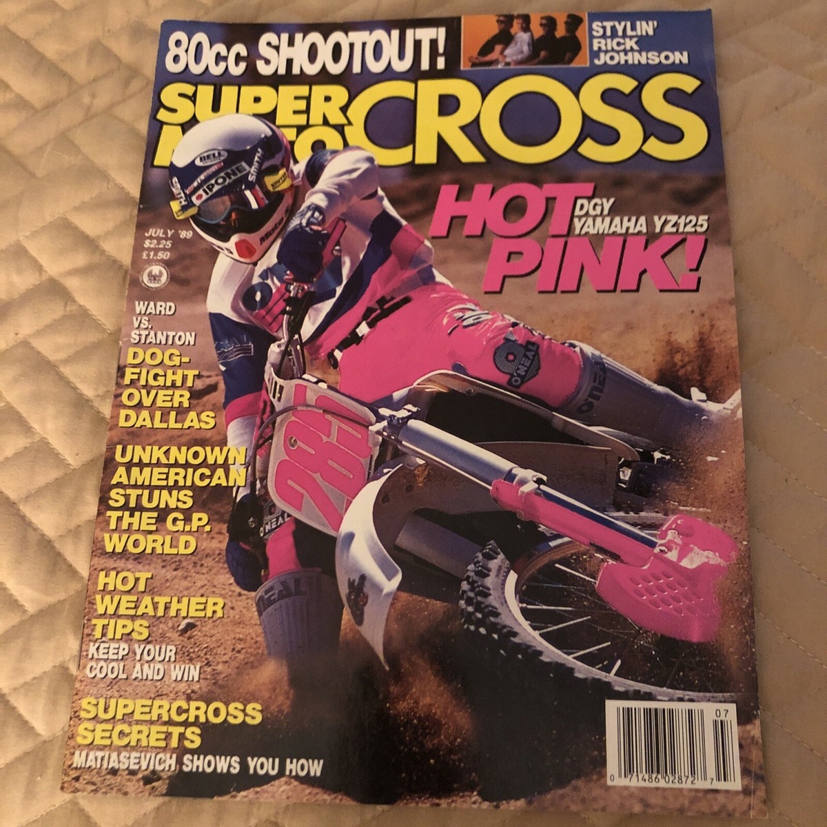 SUPER MOTO CROSS July 1989 W/Cards Keith Bowen and Ray Sommo