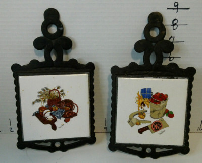 Vintage Wendy Wheeler Castiron Trivets- Set of 2