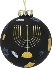 Tree Buddees Hanukkah Jewish Glass Ornament Decoration Festival of Lights 