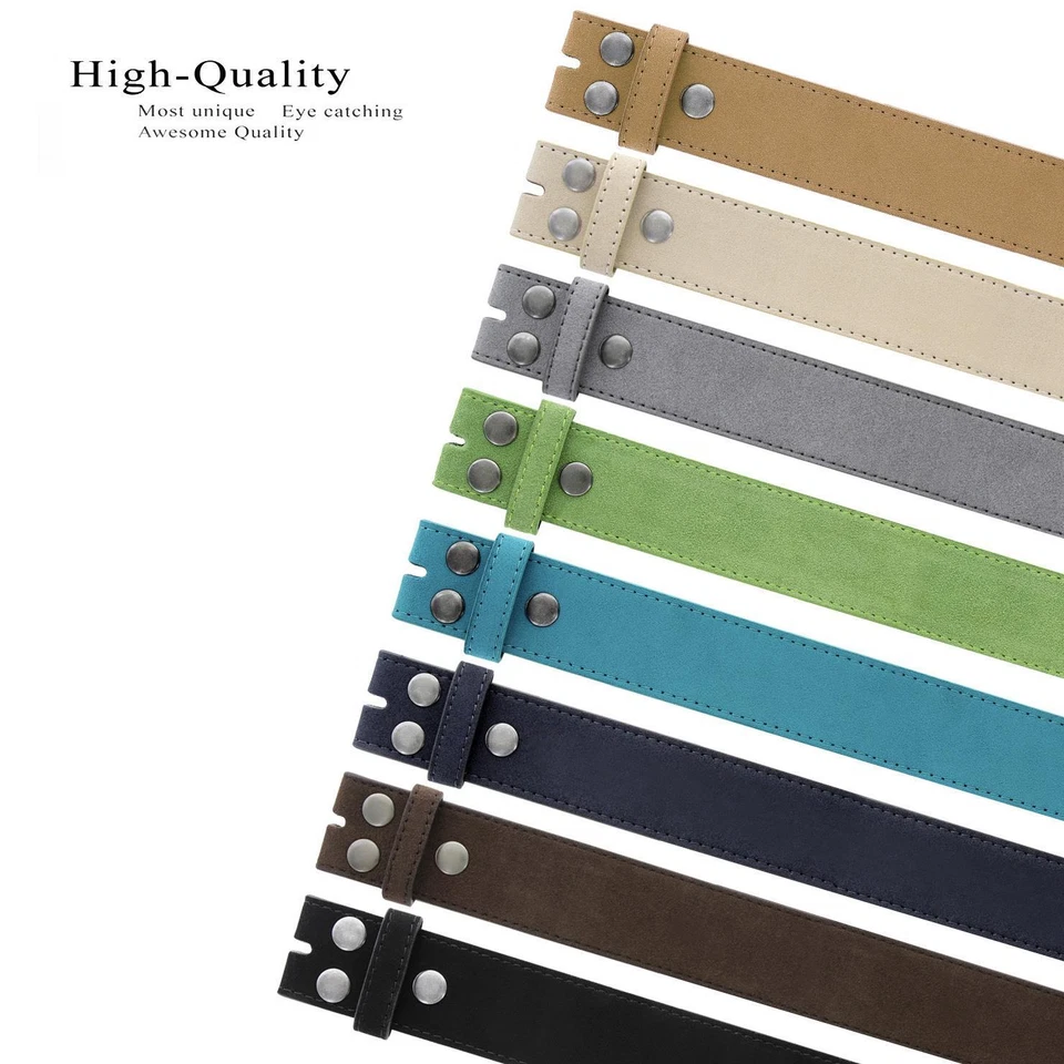 Cinturones para Hombres y Mujeres Unisex Gamuza Cuero Correa Cinturón 1 1/2" Ancho Multicolor Foto 3 de 3