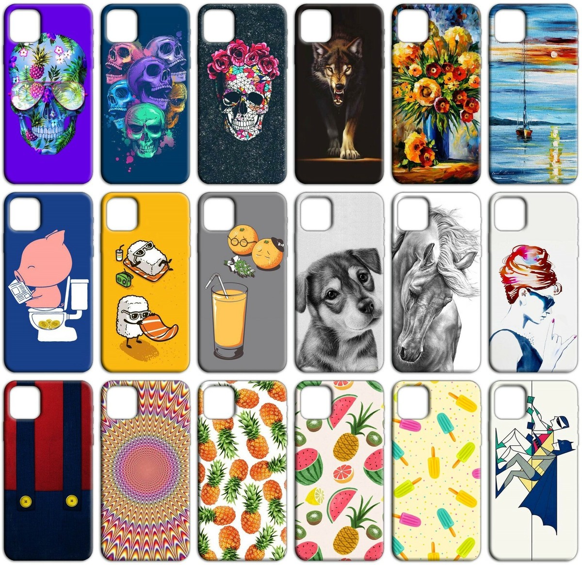Custodia Cover morbida in tpu silicone per xiaomi redmi NOTE 6 pro fantasia M6