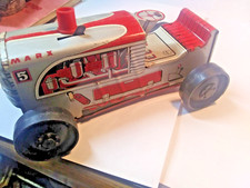Vintage MARX Wind-Up Toy Tractor Tin Litho Toy No. 5 Dozer for parts or rebuild