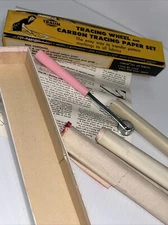 Vintage Traum Tracing Wheel and Carbon Tracing Paper Set Original Box/150b