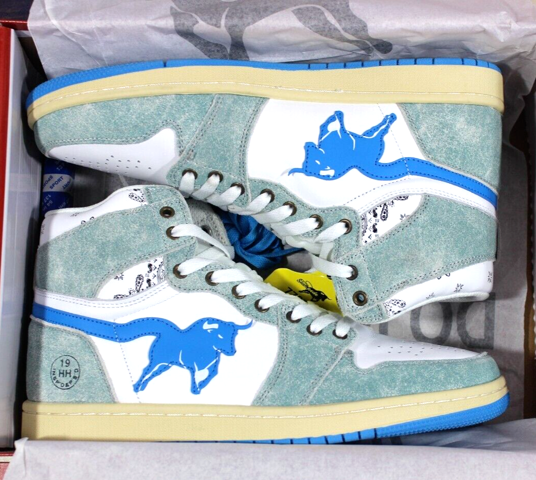 Air Stampede 1 AJ1 Jordan 1 Seafoam Blue White (Men 10) Hyper 