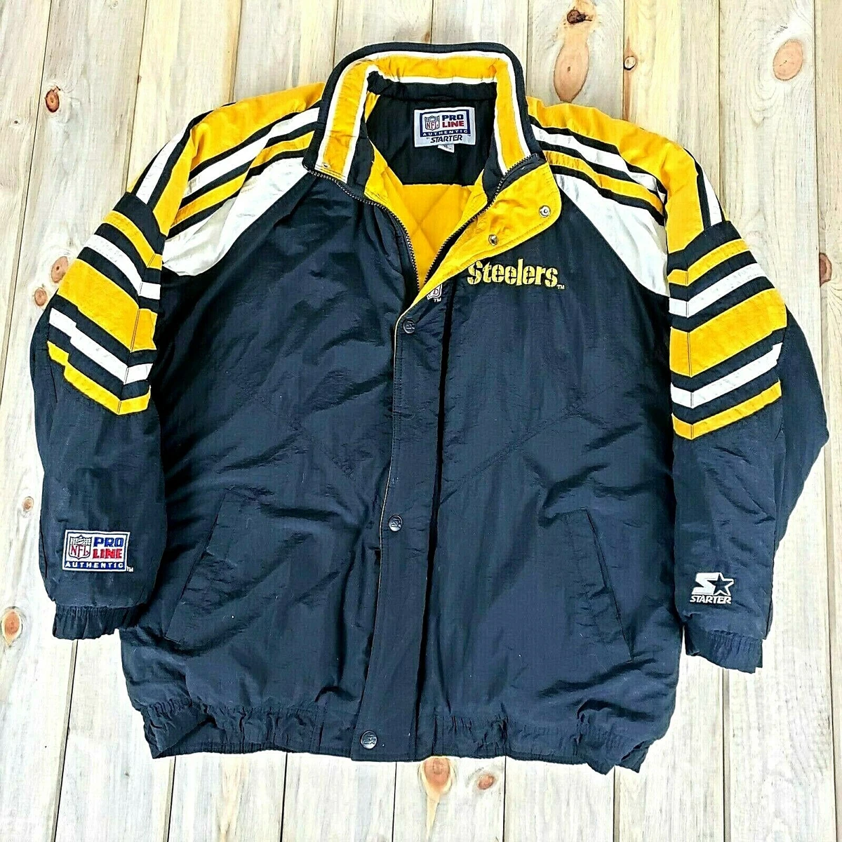 Pittsburgh Steelers Starter ProLine Puffy Jacket Sz XL VTG 90s Coat NFL Gear