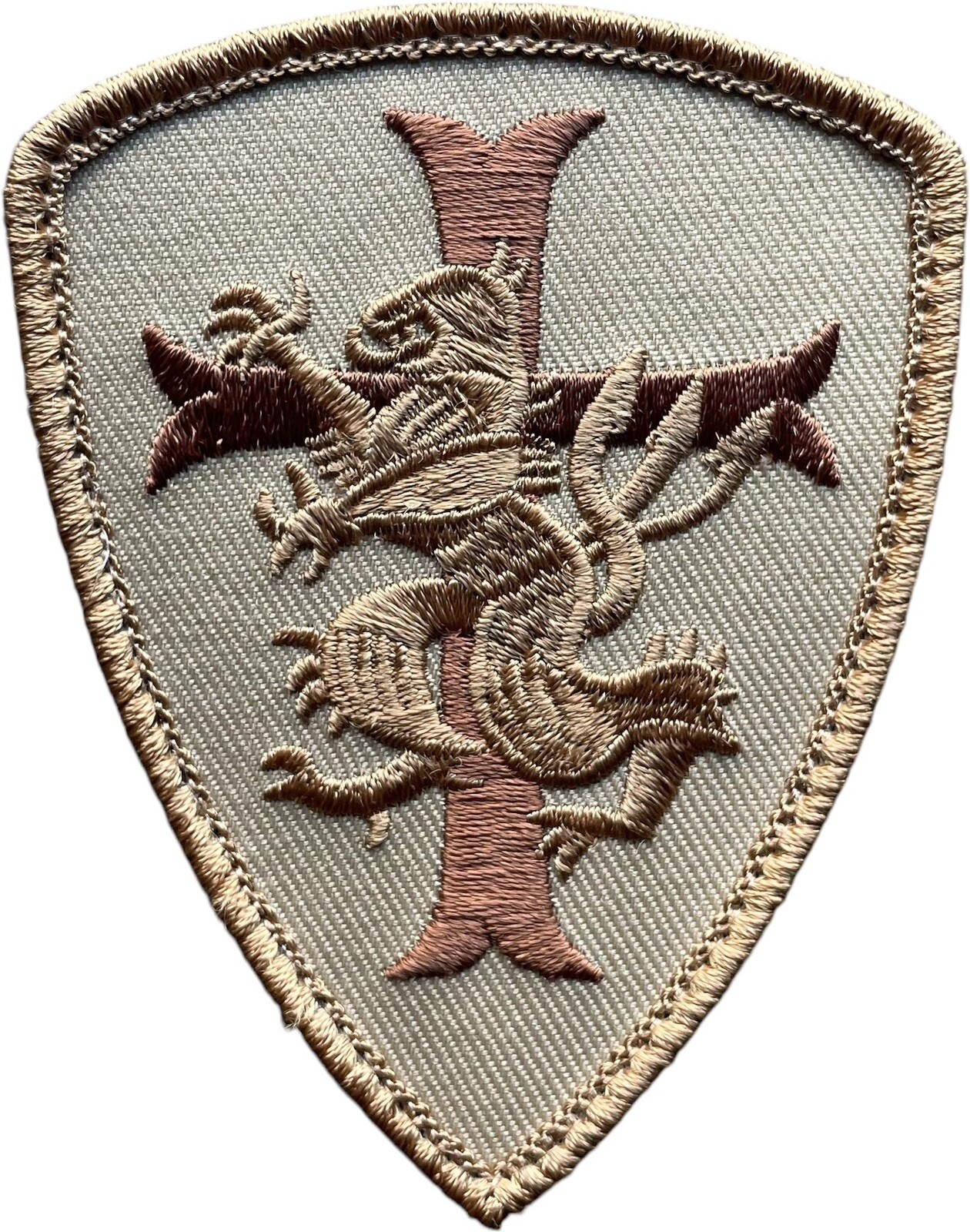 LION CROSS CRUSADER NAVY SEAL TEAM 6 DEVGRU DESERT SHIELD MORALE HOOK PATCH