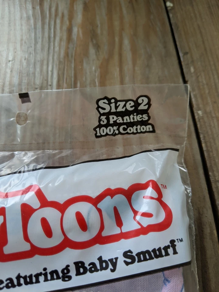 Talla 2 Hanes Niñas ShowToons Bebé Pitufo Ropa Interior Calzoncillos De Colección 1984 Foto 3 de 4