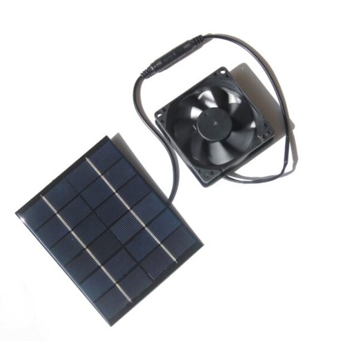 The 2W solar panel fan solar pet exhaust fan solar air flow fan - Afbeelding 1 van 4