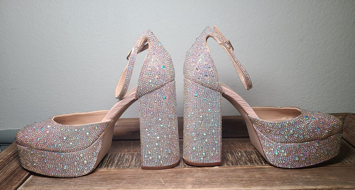 Madden Girl Women's Platform Shoes DION Rhinestone Embellished