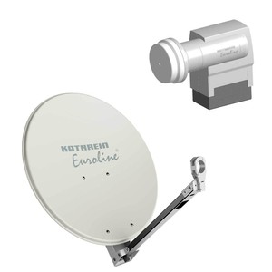 Kathrein Sat Anlage Spiegel KEA 850 Weiss  LNB KEL 422 für 2 Teilnehmer/Anschluß | eBay