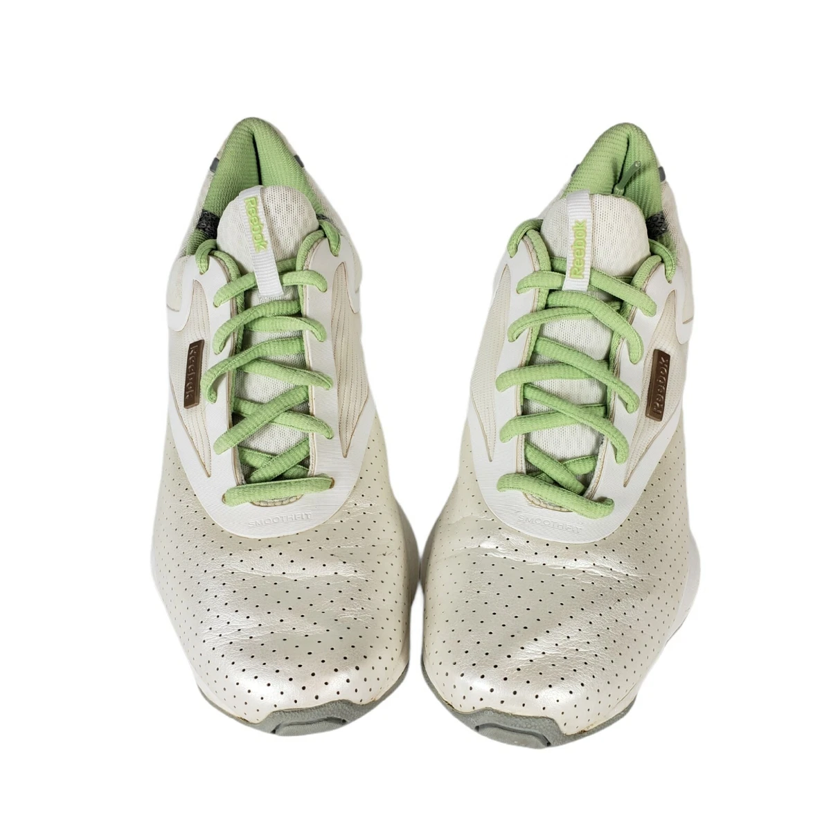 Reebok EasyTone Sneakers 6 Silver Green Smooth Fit Walking Shoes | eBay