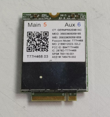 HP LT4211 793116-001 T77H468.03 M.2 4G LTE WWAN Module