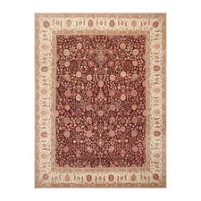 8'2" x 10'8" Hand Knotted Wool SinoParsian 200 KPSI Oriental Area Rug Burgundy