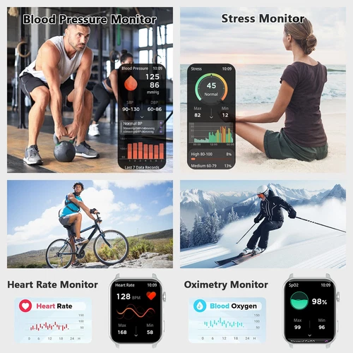 Military Smart Watch for Men Answer/Make Calls Outdoor Sport Fitness Tracker NEW - Picture 6 of 10