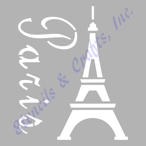 8" EIFFELTURM SCHABLONE PARIS FRANKREICH VORLAGE SCHABLONEN MUSTER BASTELN MALEN NEU - Bild 1 von 1