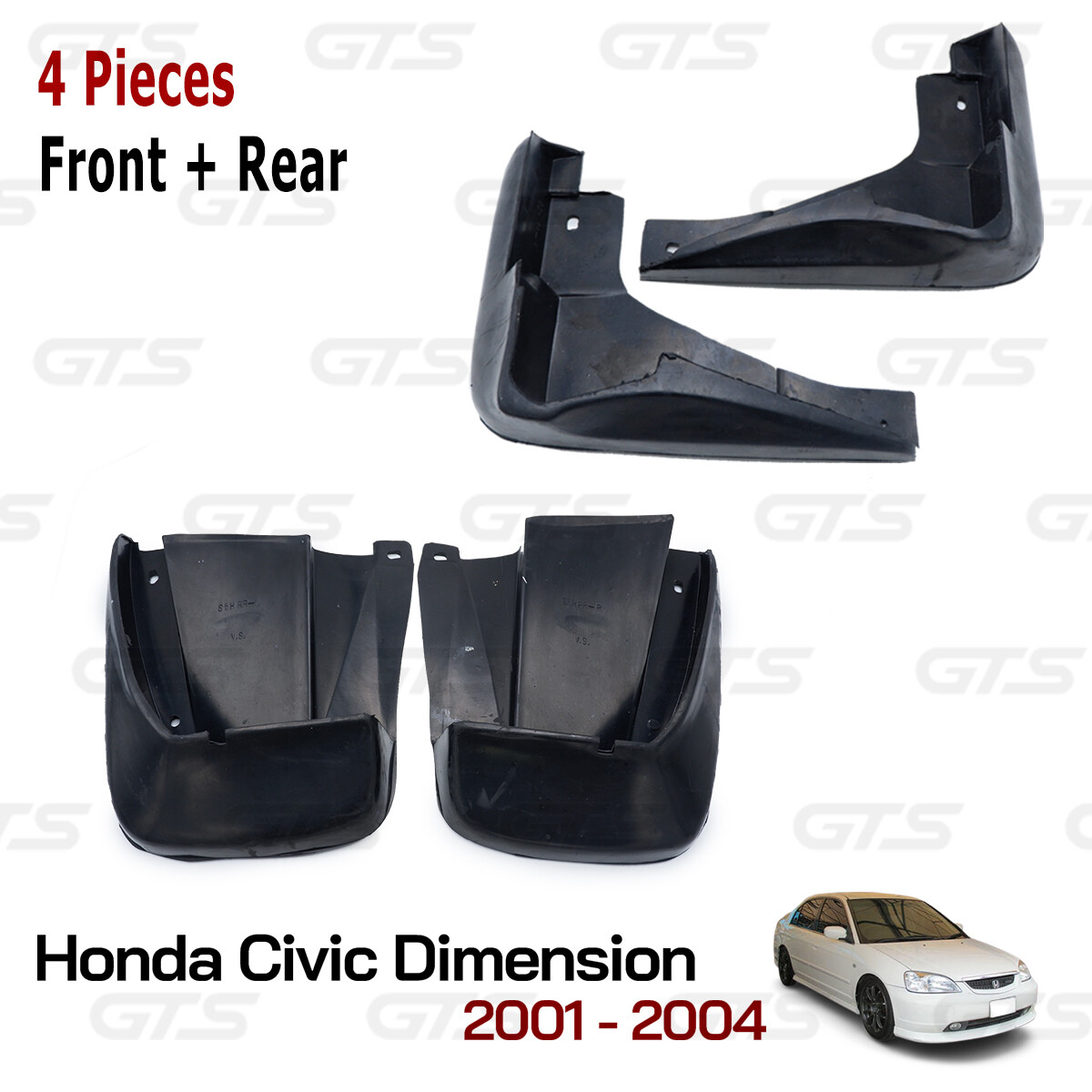 Front Rear Splash Guards Mud Flaps For Honda Civic Dimension Sedan
