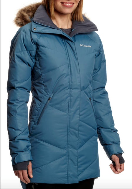 NEW Columbia Women Lay D Down II Mid Jacket Insulated Omni Heat BLACK 