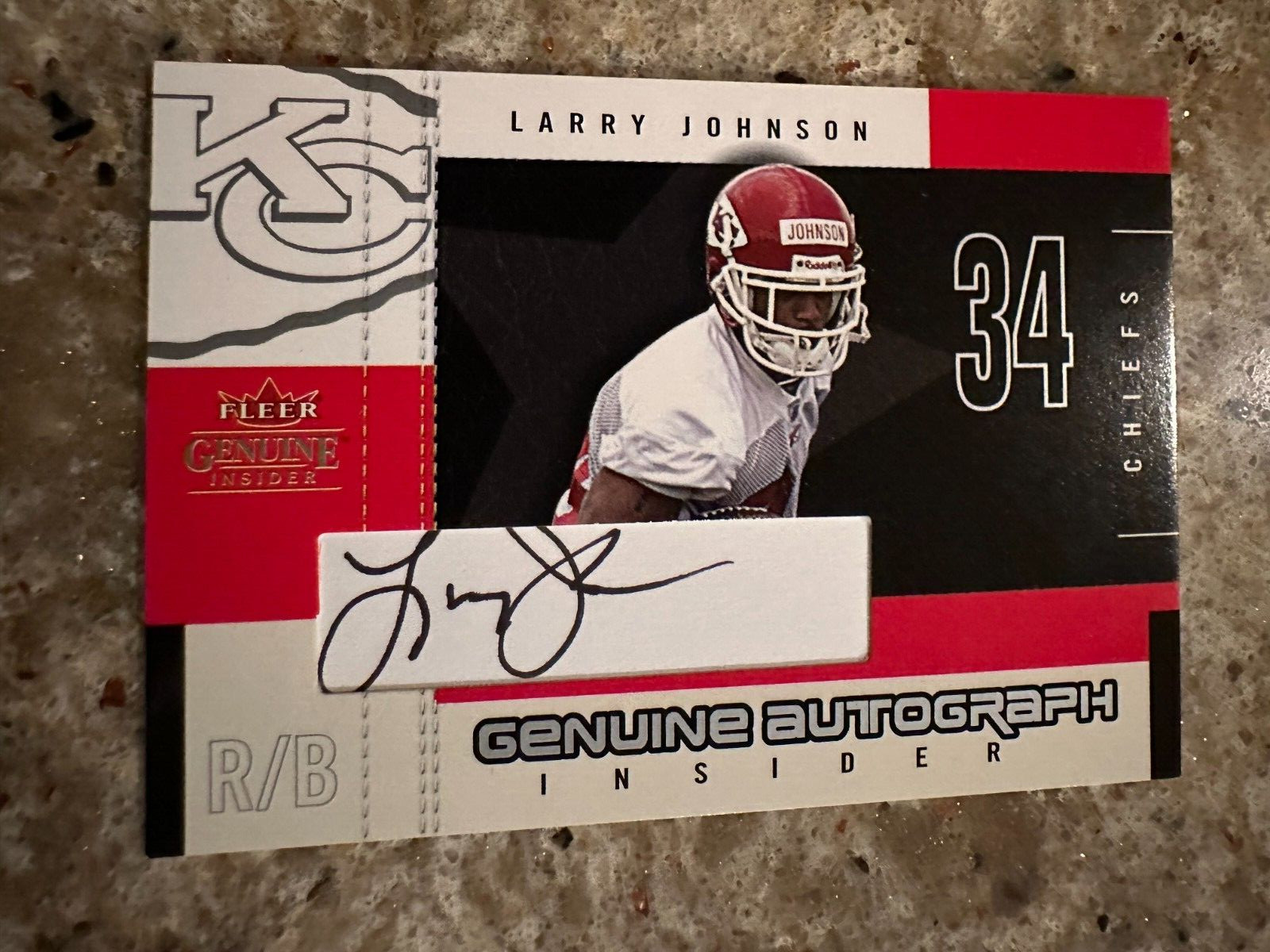 Larry Johnson Fleer Genuine Insider Autograph Insider #AILJ Base