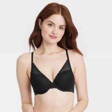 Women's Lace Push-Up Plunge Bra - Auden 36D