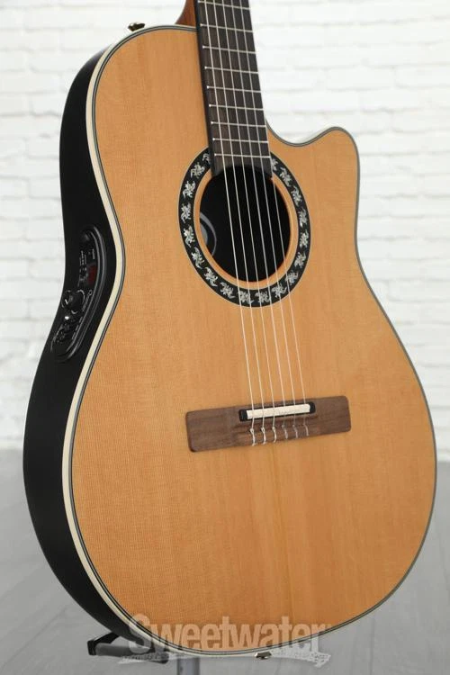 Ovation Timeless Classic Nylon Acoustic Electric Guitar Natural