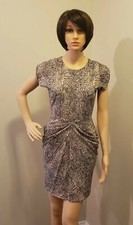 GUESS Women's Snake Print Short Sleeve Tulip Dress Size 0