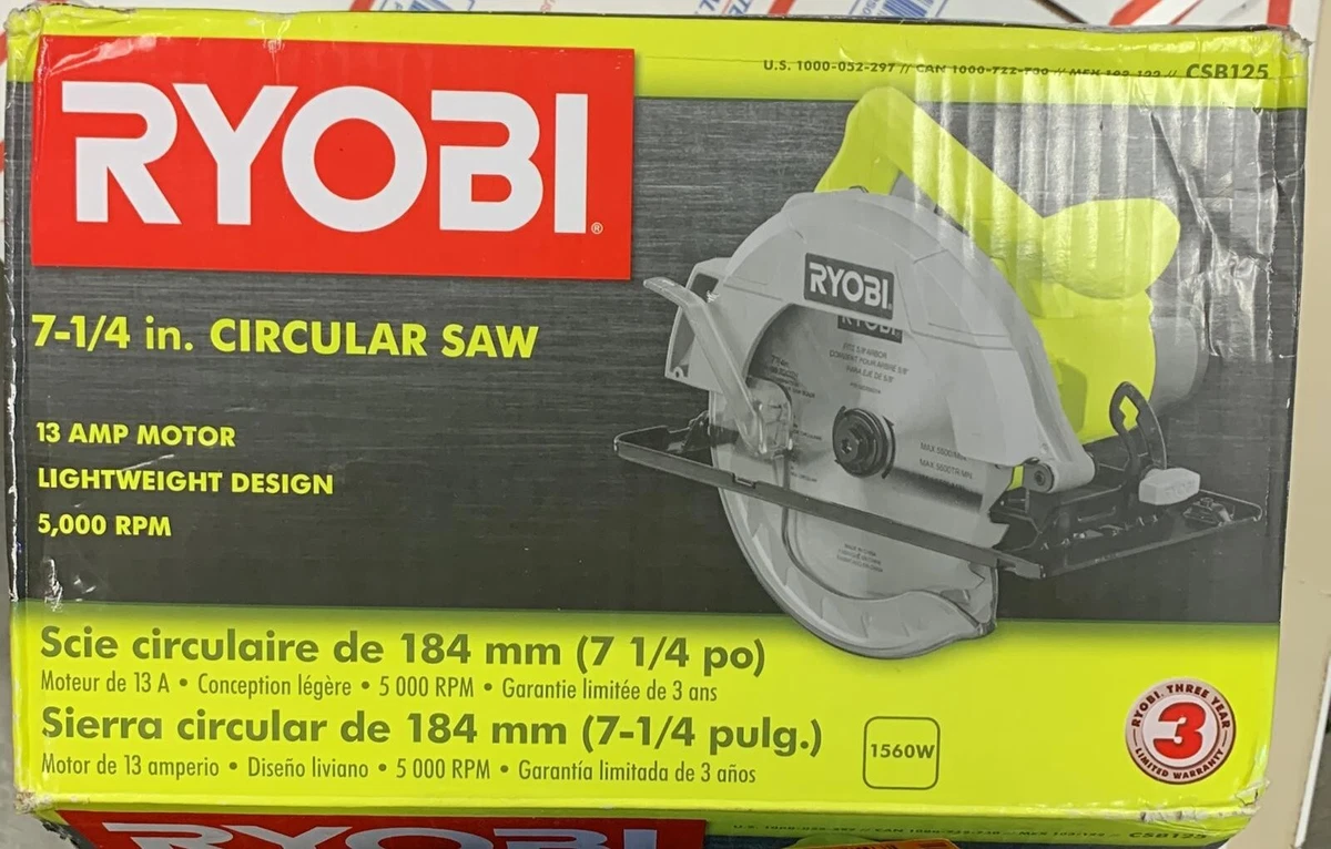 BRAND NEW RYOBI CSB125 13 Amp Corded 7 1 4 in. Circular Saw eBay
