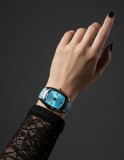 OROLOGIO CHRONOTECH PRISMA AZZURRO IN ACCIAIO REF. CT7504/01 UOMO DONNA